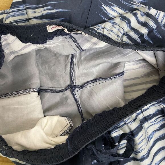 Johnny Was Pete Greta Pants Small Blue Elastic Waist Drawstring Lounge Cupro - Picture 10 of 11